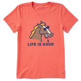 Women's Horse Head Short Sleeve Crusher Tee