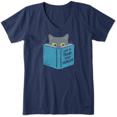 Women's How to Train Your Human Short Sleeve Crusher Vee