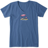 Women's I Like it Here Short Sleeve Crusher Vee