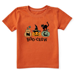 Pumpkins Boo Crew Short Sleeve Toddler Crusher Tee