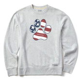 Men's US Flag Paw Simply True Fleece Crew