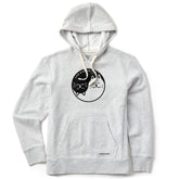 Women's Cat Yin and Yang Simply True Fleece Hoodie