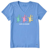 Women's Happy Bunnies Short Sleeve Crusher Vee
