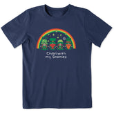 Kids Leprechaun Rainbow Gnomes Short Sleeve Crusher Tee