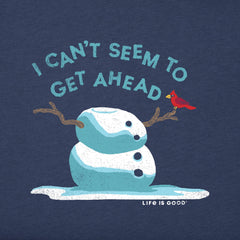 Women's Get Ahead Snowman Long Sleeve Crusher Tee
