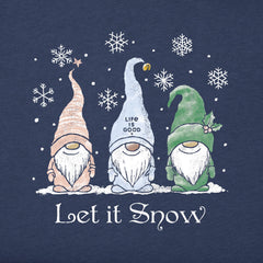 Kids Let it Snow Gnomes Long Sleeve Crusher Tee