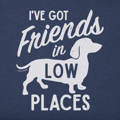 Men's Friends in Low Places Dachshund Short Sleeve Tee