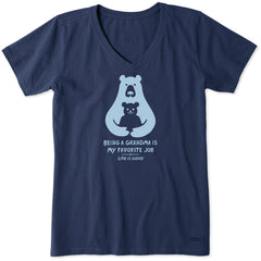 Women's Grandma's Fave Short Sleeve Vee