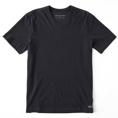 Men's Solid Short Sleeve Crusher Vee