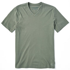 Men's Solid Short Sleeve Crusher Vee