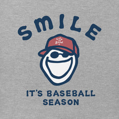Men's Jake Smile It's Baseball Season Short Sleeve Crusher Tee