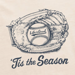 Women's 'Tis the Season Baseball Glove Short Sleeve Crusher Vee