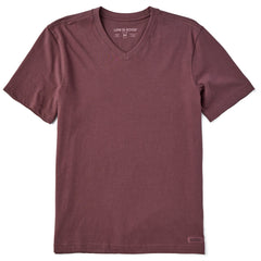 Men's Solid Short Sleeve Crusher Vee