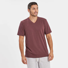 Men's Solid Short Sleeve Crusher Vee