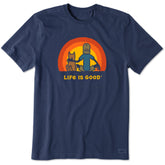 Men's Sunset Buddies Jake and Rocket Short Sleeve Crusher Tee