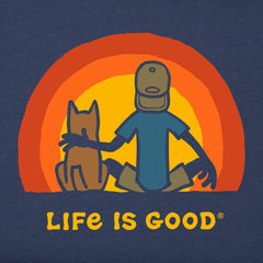 Men's Sunset Buddies Jake and Rocket Short Sleeve Crusher Tee