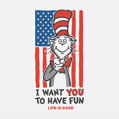 Women's Cat in the Hat Wants You Short Sleeve Crusher Tee