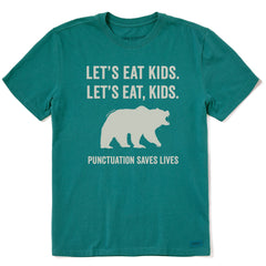 Men's Let's Eat, Kids Short Sleeve Crusher Tee
