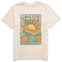 Men's Zion National Park Psychedelic Scene Short Sleeve Crusher Tee