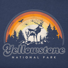 Men's Yellowstone National Park Buck Short Sleeve Crusher Tee