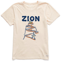 Women's Jackie Rocket Zion Switchback Hike Short Sleeve Crusher Tee