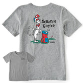 Kids The Cat Scratch Golfer Short Sleeve Crusher Tee