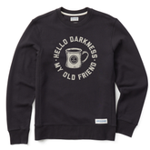 Men's Hello Darkness My Old Friend Simply True Fleece Crew