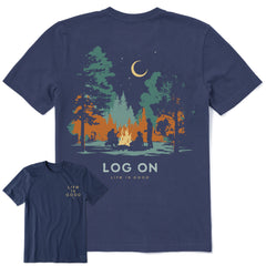 Men's Log On Short Sleeve Crusher Tee