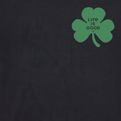 Men's Vertical USA Flag Shamrocks Short Sleeve Crusher Tee
