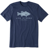 Men's Life is Good on the Water Bass Short Sleeve Tee