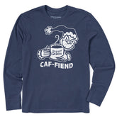 Men's Retro Grinch Caf-Fiend Long Sleeve Crusher Tee