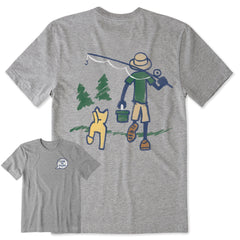 Men's Jake and Rocket Fishing Walk Short Sleeve Tee