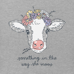 Women's Calf Flower Crown Short Sleeve Crusher Tee