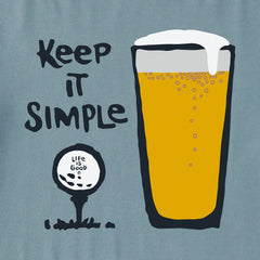 Men's Keep it Simple Golf & Beer Short Sleeve Crusher Tee