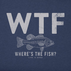 Men's WTF Line Drawing Bass Long Sleeve Crusher Tee