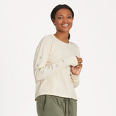 Women's Falling Daisies Long Sleeve Crusher Boxy Tee