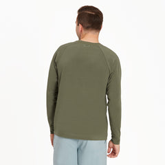 Men's Woodblock Mountain Scene Crusher-FLEX Crew