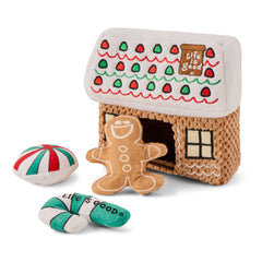Gingerbread House Burrow Dog Toy