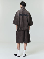 Suede Fleece Relaxed Short