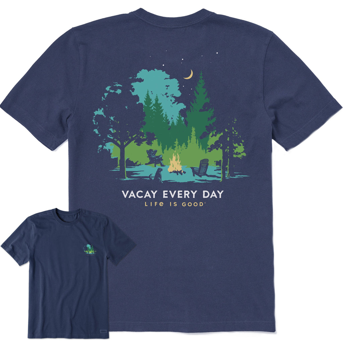 Men's Vacay Every Day Camp Short Sleeve Crusher Tee