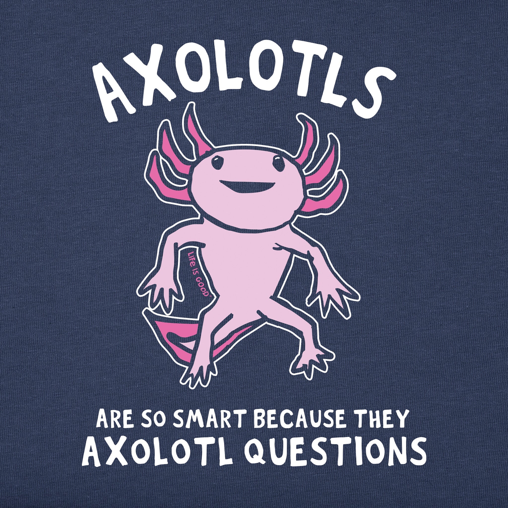 Kids Axolotls Questions Short Sleeve Crusher Tee