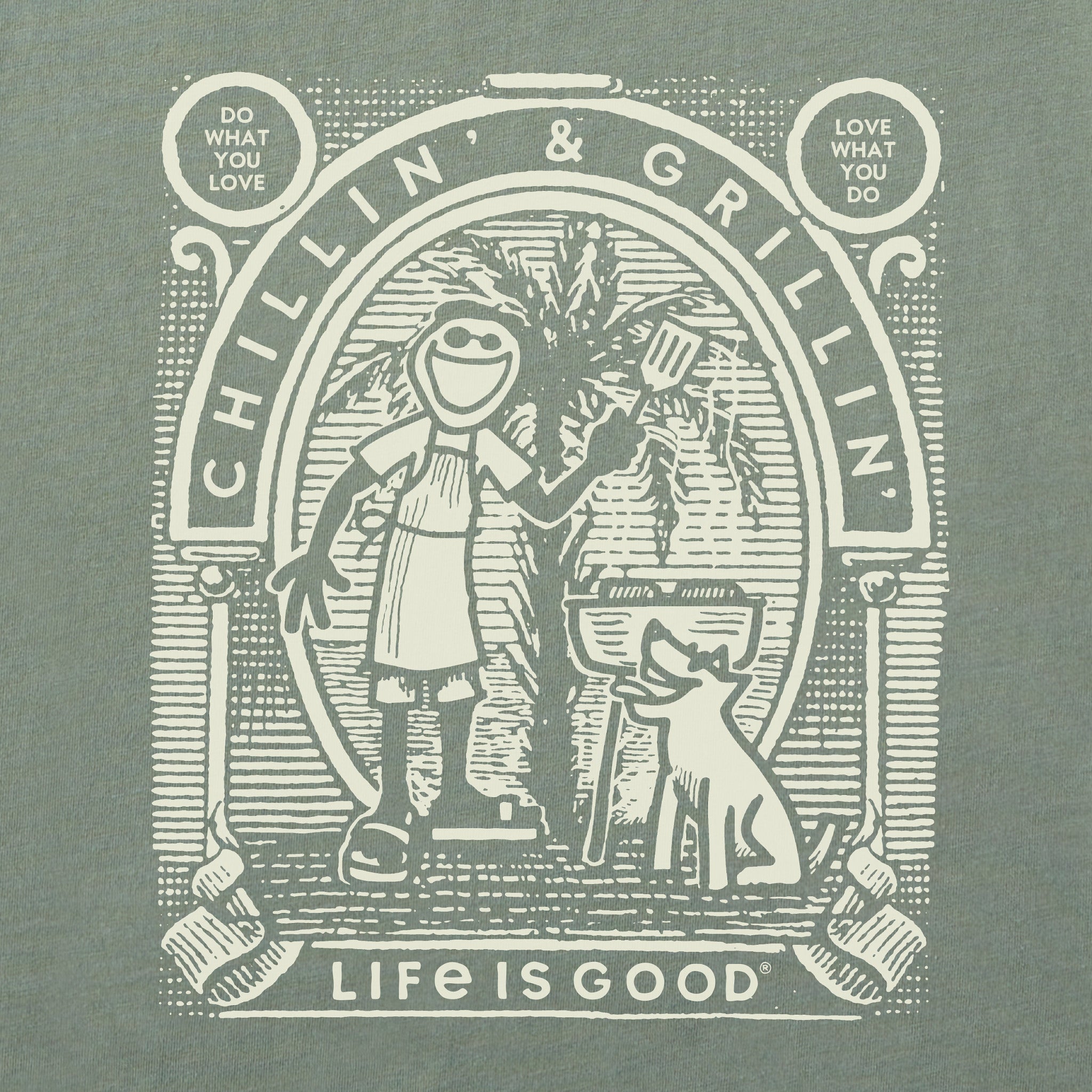 Men's Retro Chillin' & Grillin' Short Sleeve Tee