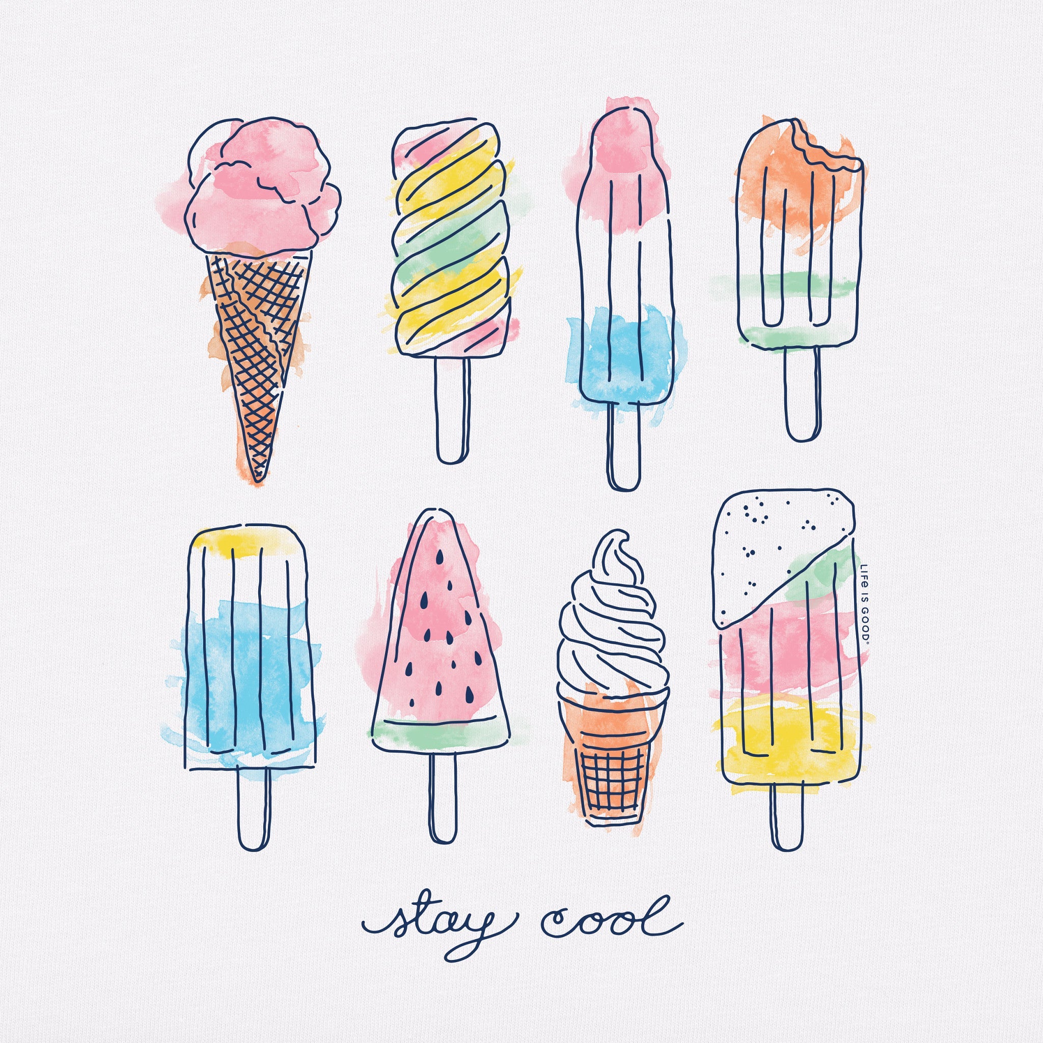Women's Ice Cream & Popsicles Short Sleeve Tee