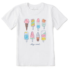 Kids Ice Cream & Popsicles Short Sleeve Crusher Tee