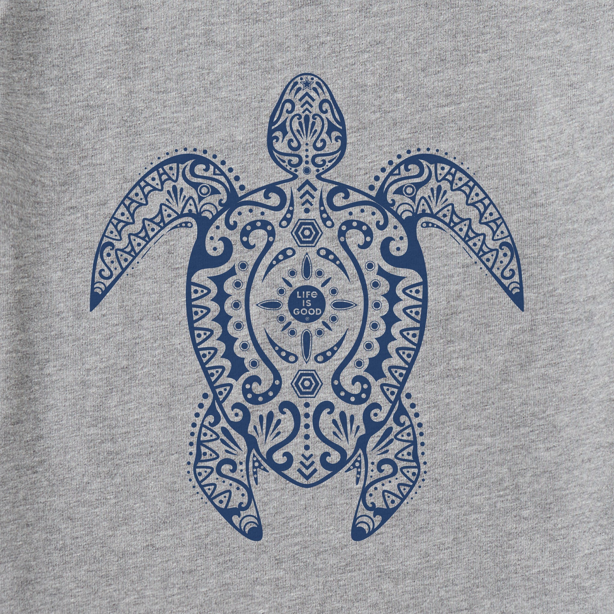 Men's Mandala Turtle Black and White Short Sleeve Crusher Tee