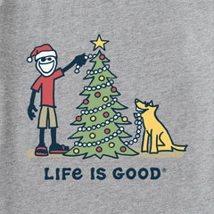 Men's Jake and Rocket Tree Trimming Long Sleeve Crusher Tee