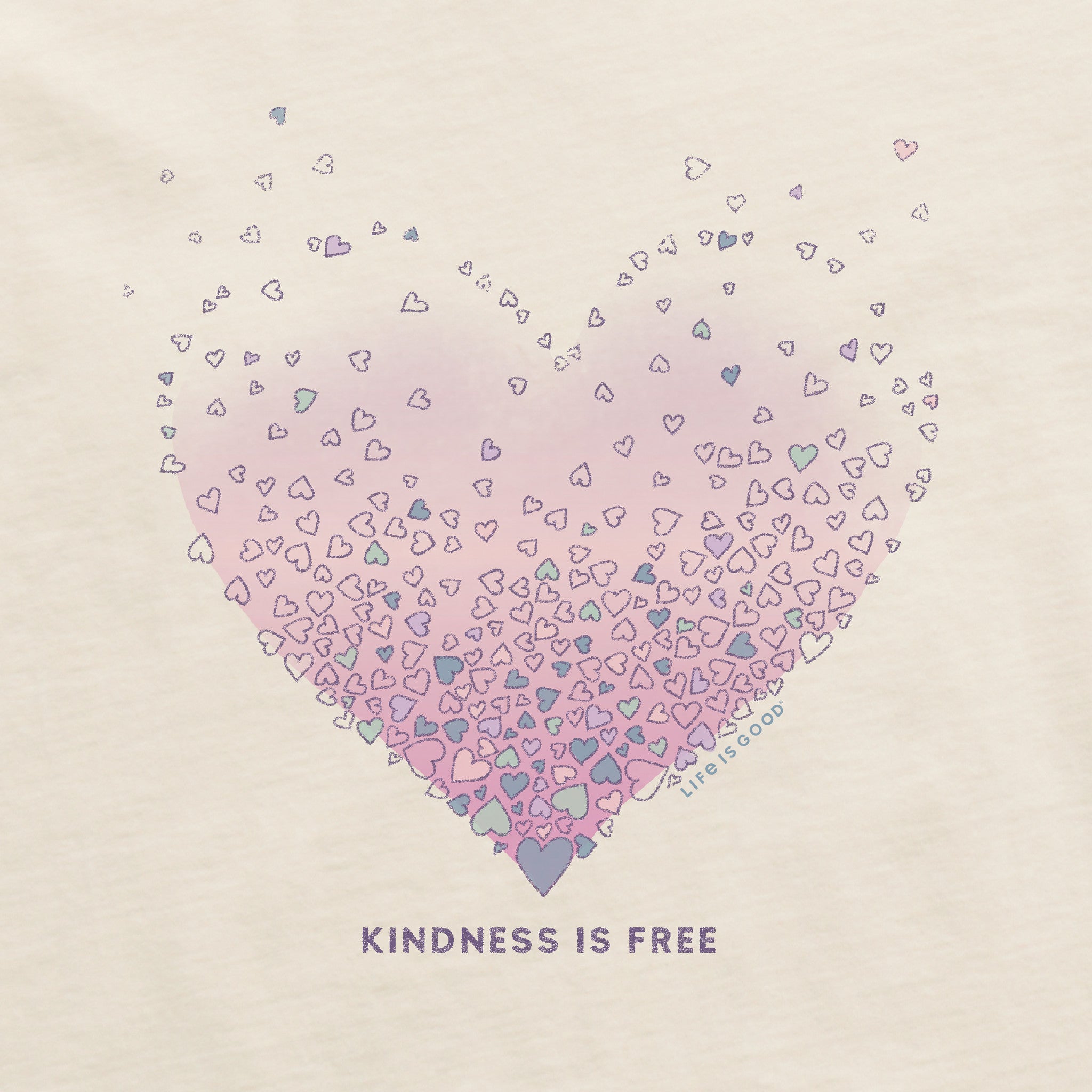 Women's Kindness is Free Evaporating Heart Snuggle Up Relaxed Sleep Vee