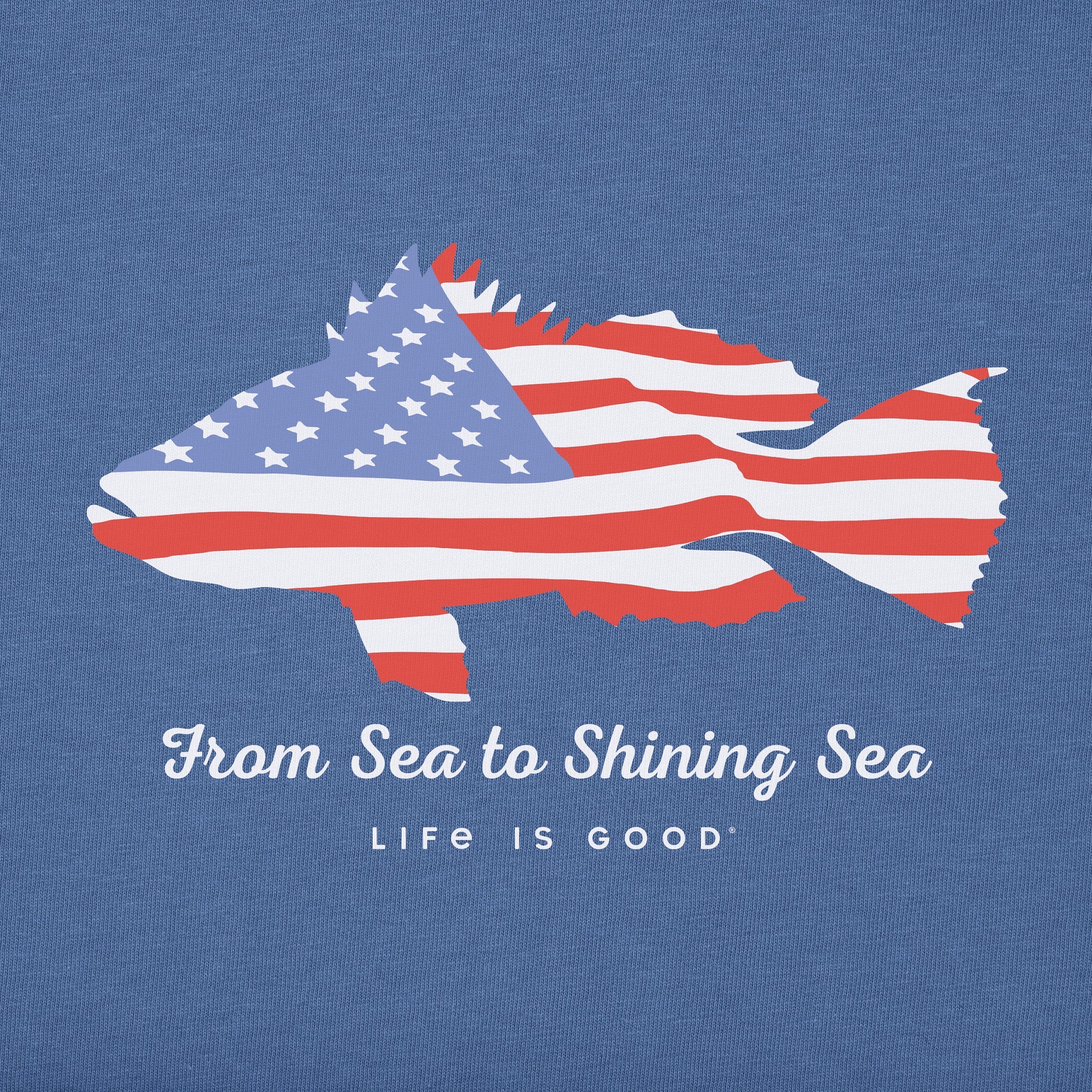Men's Americana Fish Short Sleeve Crusher-LITE Tee
