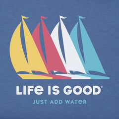 Men's Just Add Water Sailboats Short Sleeve Crusher-LITE Tee
