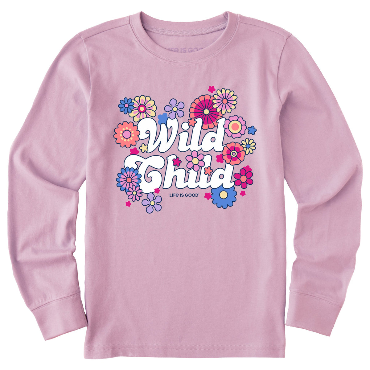 Kids Hippy Wild Child Long Sleeve Crusher Tee